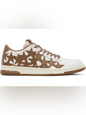NEW! AMIRI Stars Low Top White Brown US10/EUR 43